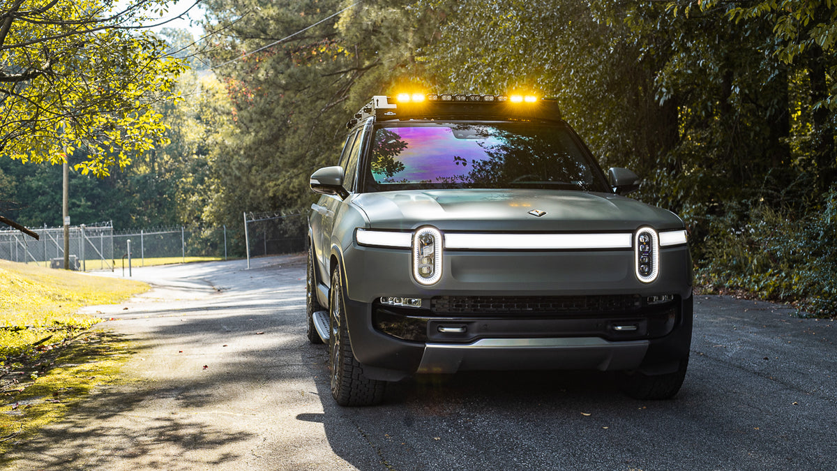 Reading Light Rivian LED Pod A-Pillar Ditch Lights Morimoto 4Bangers for Rivian R1T / R1S ...