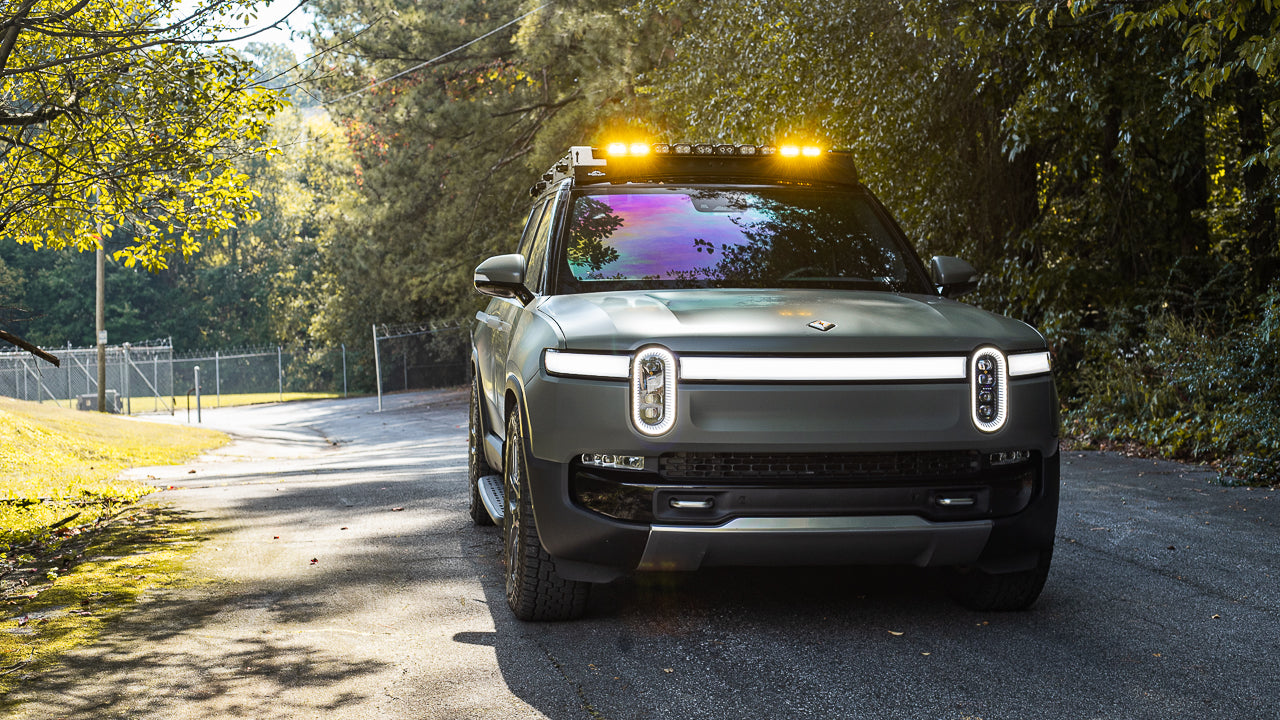 Off-Road Light Bar / Single Row LED 10 Pod / 40" Morimoto BangerBar for Rivian R1T / R1S