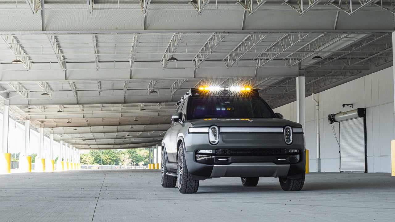 Off-Road Light Bar / Single Row LED 10 Pod / 40" Morimoto BangerBar for Rivian R1T / R1S