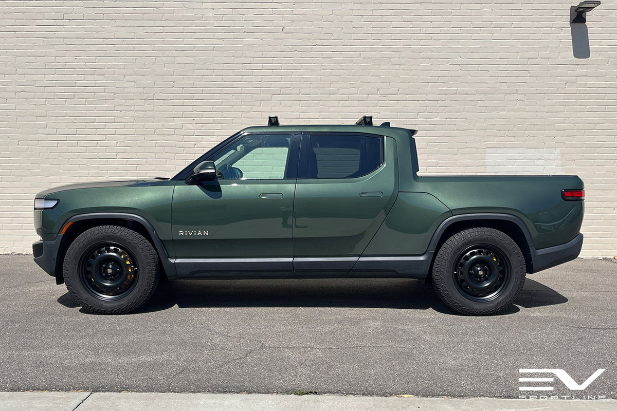 R1600 20&quot; Steel Wheel &amp; Tire Package by Team 1EV for Rivian R1T / R1S - Steelies