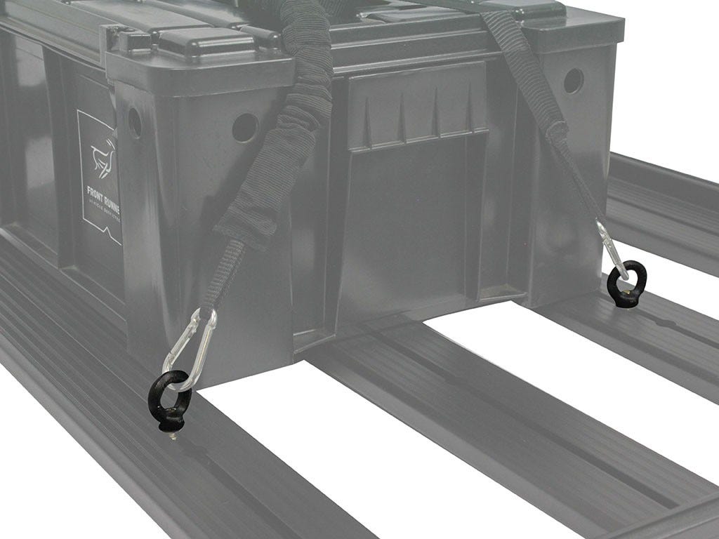 Front Runner Black Tie Down Rings and Eye Nuts for Slimeline II Racks