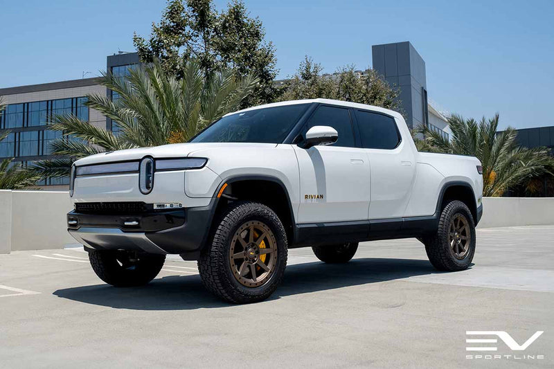 Custom Rims On Rivian Team 1EV R800 Compass 8 Spoke 20