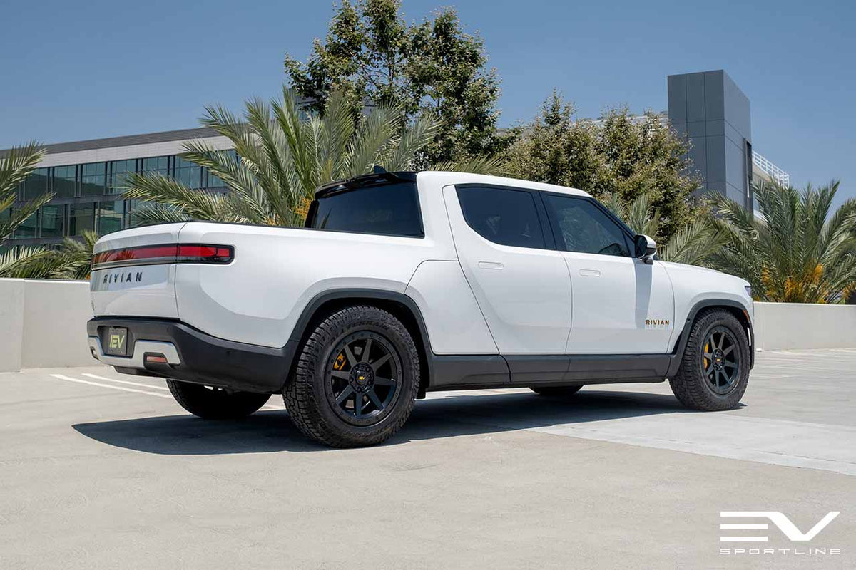 R800 Compass 8 Spoke 20&quot; Flow Forged Wheel &amp; Tire Package by Team 1EV for Rivian R1T / R1S Open Box Special!