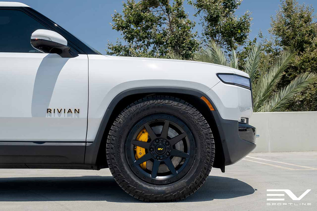 R800 Compass 8 Spoke 20&quot; Flow Forged Wheel &amp; Tire Package by Team 1EV for Rivian R1T / R1S Open Box Special!