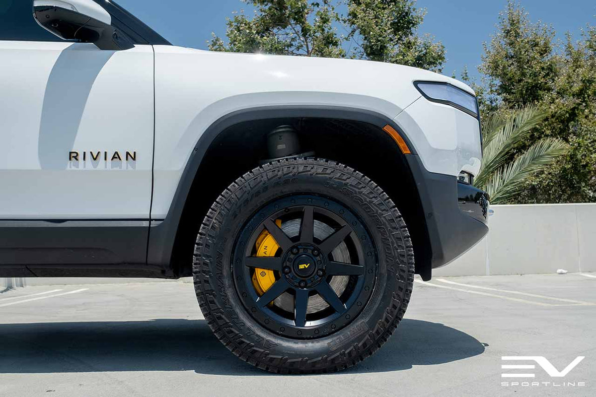 R800 Compass 8 Spoke 20&quot; Flow Forged Wheel &amp; Tire Package by Team 1EV for Rivian R1T / R1S Open Box Special!