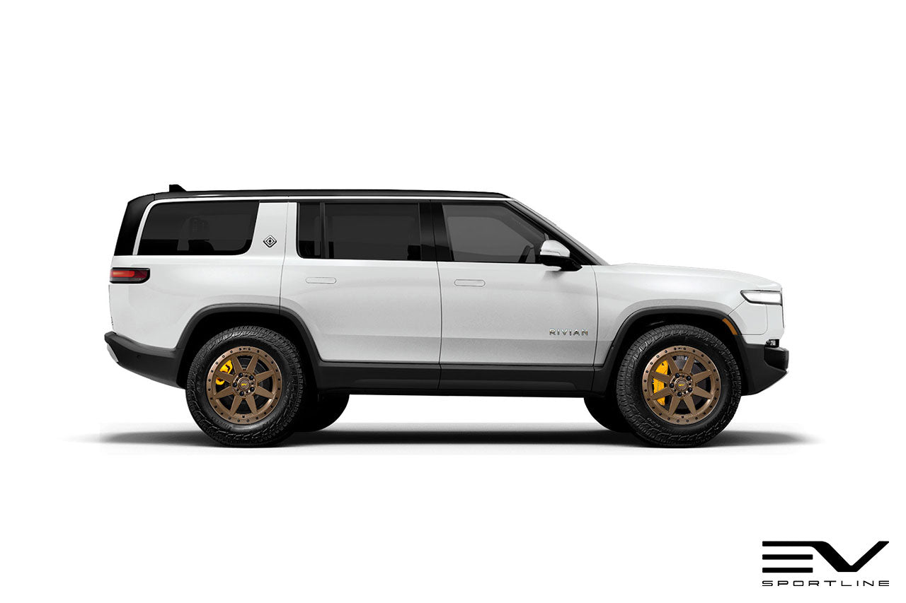 Team 1EV R800 Compass 8 Spoke 20" Flow Forged Wheel & Tire Package for Rivian R1T / R1S