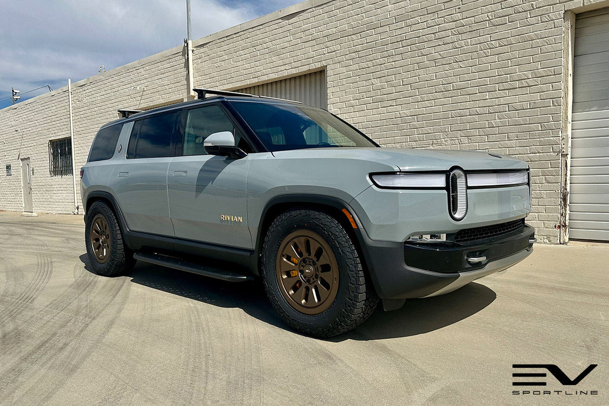 R1000 Adventure 10 Spoke 20&quot; Flow Forged Wheel &amp; Tire Package by Team 1EV for Rivian R1T / R1S Open Box Special!