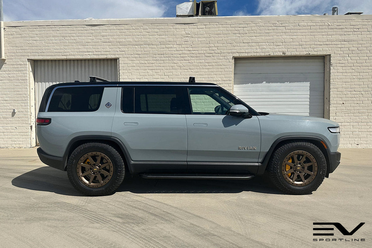 R800 Compass 8 Spoke 20&quot; Flow Forged Wheel &amp; Tire Package by Team 1EV for Rivian R1T / R1S Open Box Special!