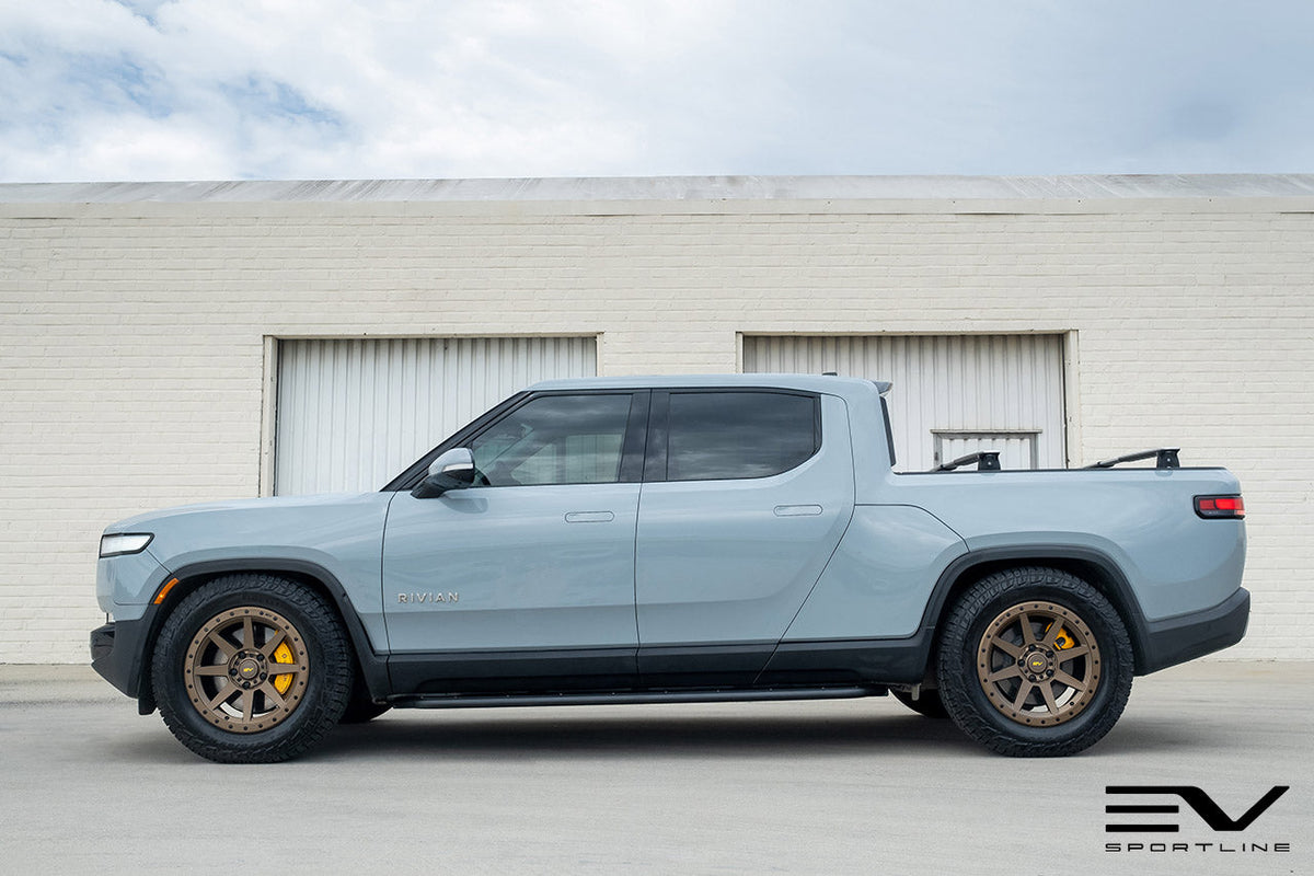 R800 Compass 8 Spoke 20&quot; Flow Forged Wheel &amp; Tire Package by Team 1EV for Rivian R1T / R1S Open Box Special!