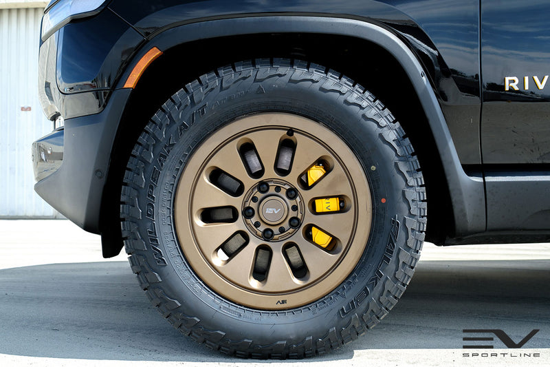 Custom Rims On Rivian Team 1EV R1000 Adventure 10 Spoke 20