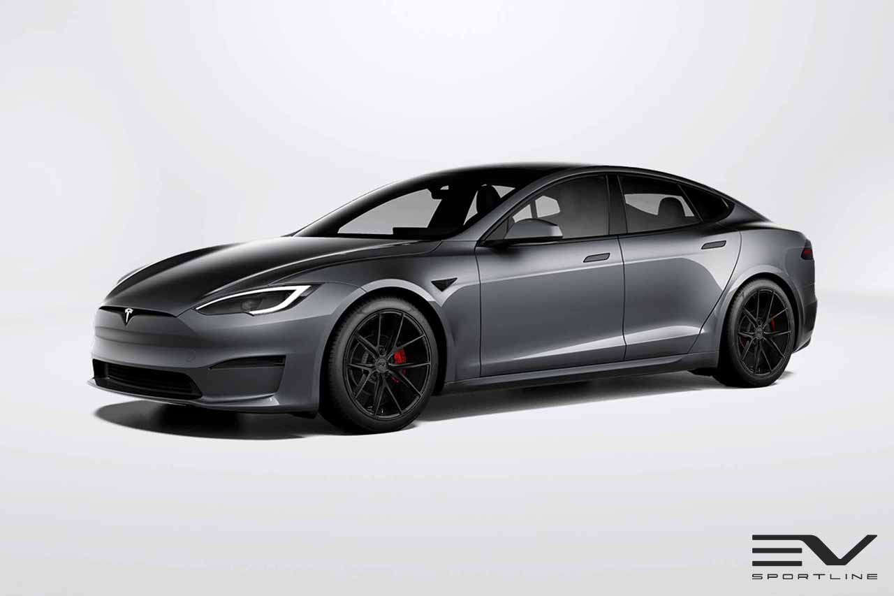 Niche Misano M117 Matte Black 20" Tesla Model S Long Range & Plaid Wheel and Tire Package (Set of 4)
