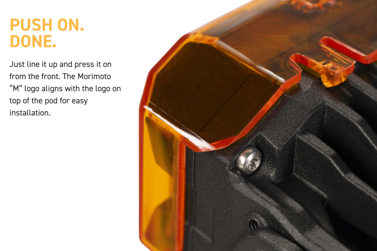 Morimoto 1Banger / 2Banger / 4Banger LED Pod Blackout / Yellow (Amber) Hard Covers (set of 2)