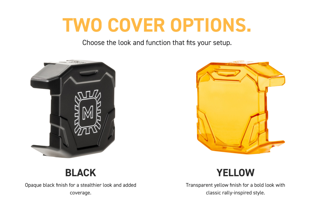 Morimoto 1Banger / 2Banger / 4Banger LED Pod Blackout / Yellow (Amber) Hard Covers (set of 2)