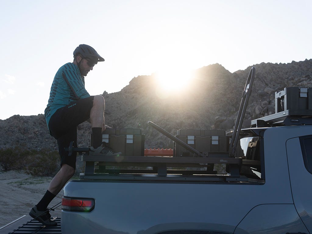 Front Runner Slimline II Load Bed Rack Platform Carrier for Rivian R1T Trucks