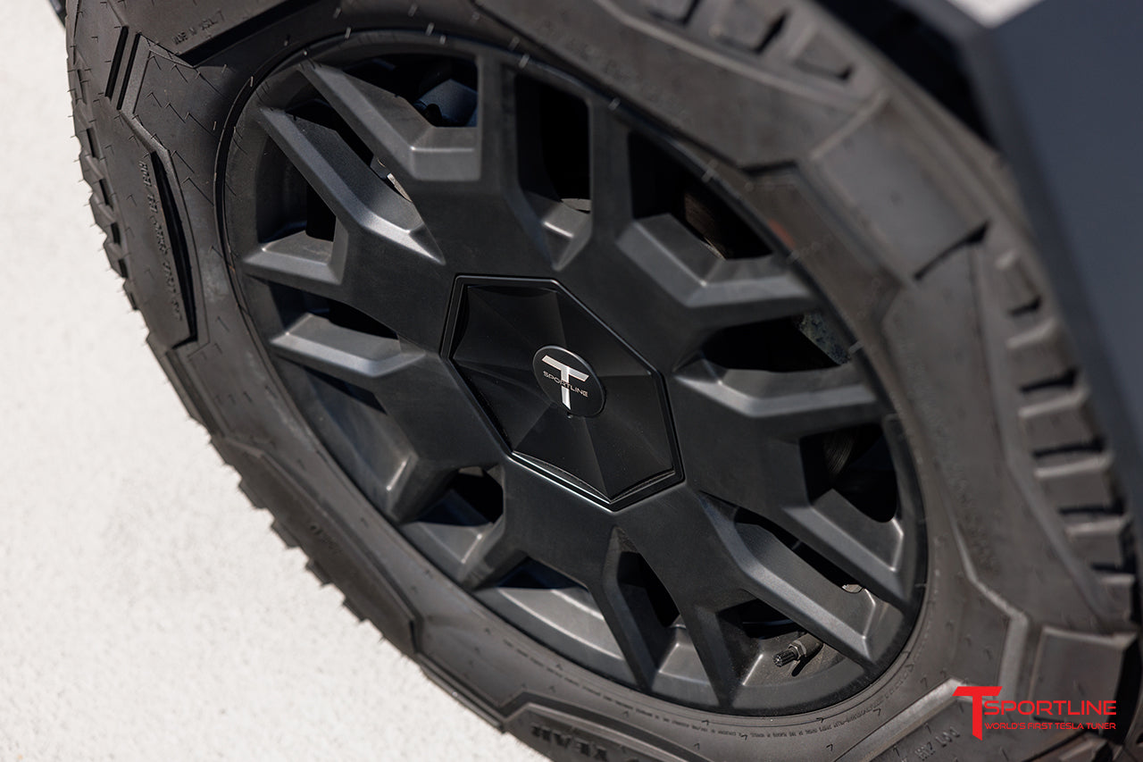 Tesla Cybertruck 7-Sided Hex Center Caps for Factory Wheels