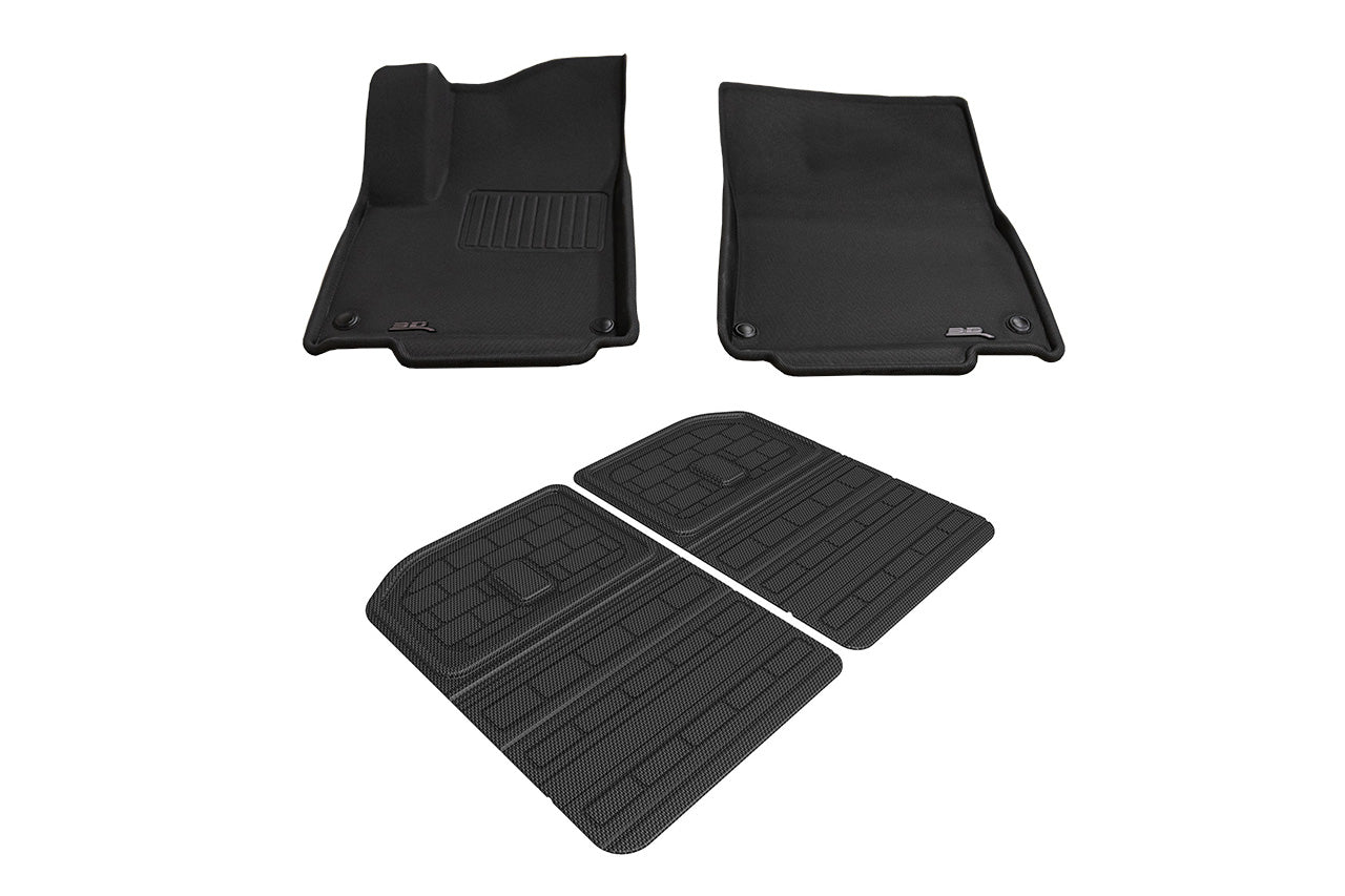 All-Weather Floor & Frunk Mats by 3D MAXpider KAGU Series Custom Fit for Rivian R1T / R1S