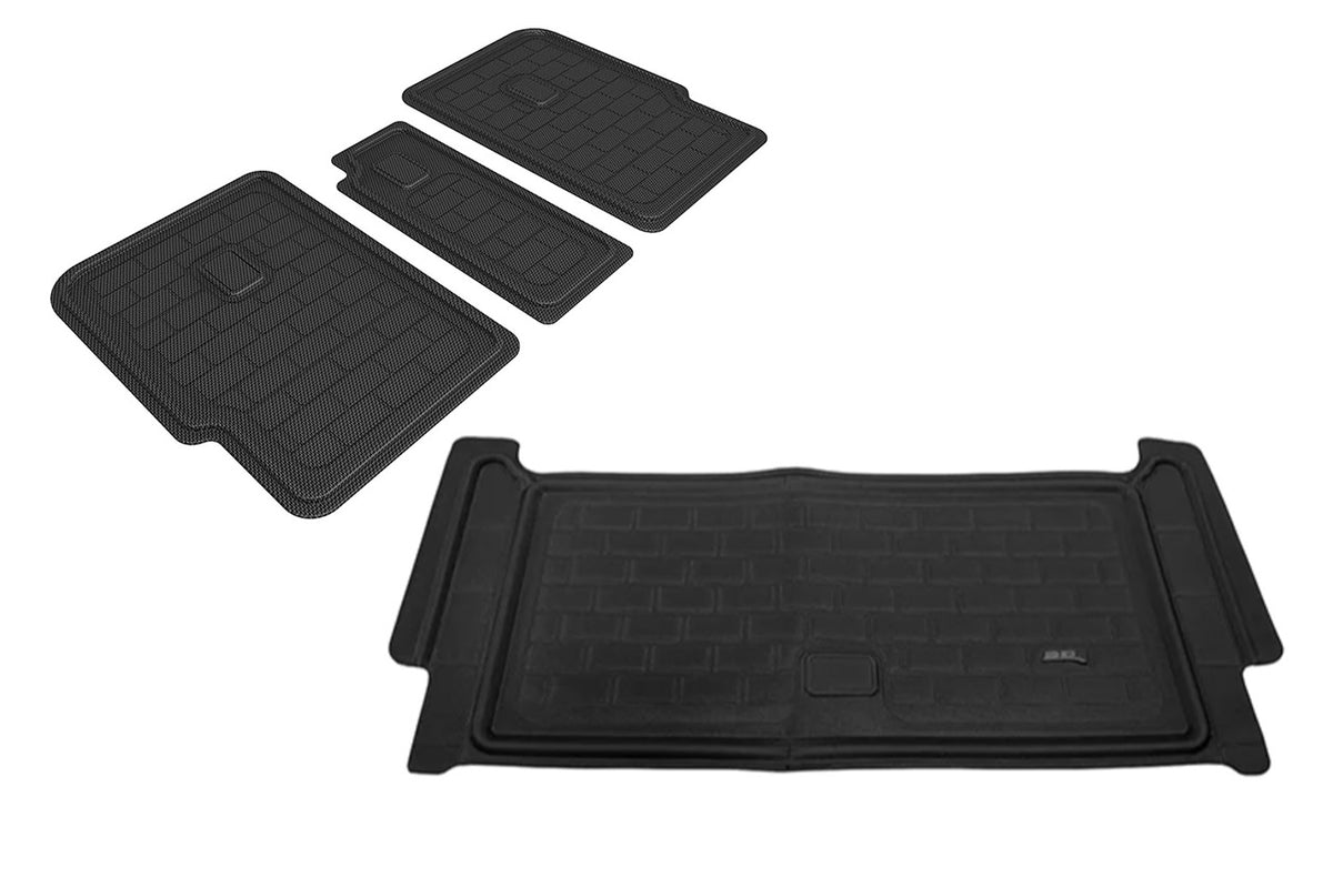 All-Weather Floor &amp; Frunk Mats by 3D MAXpider KAGU Series Custom Fit for Rivian R1T / R1S