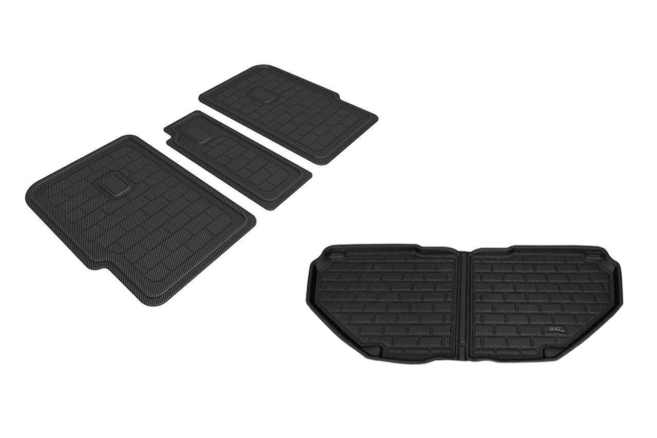 All-Weather Floor & Frunk Mats by 3D MAXpider KAGU Series Custom Fit for Rivian R1T / R1S