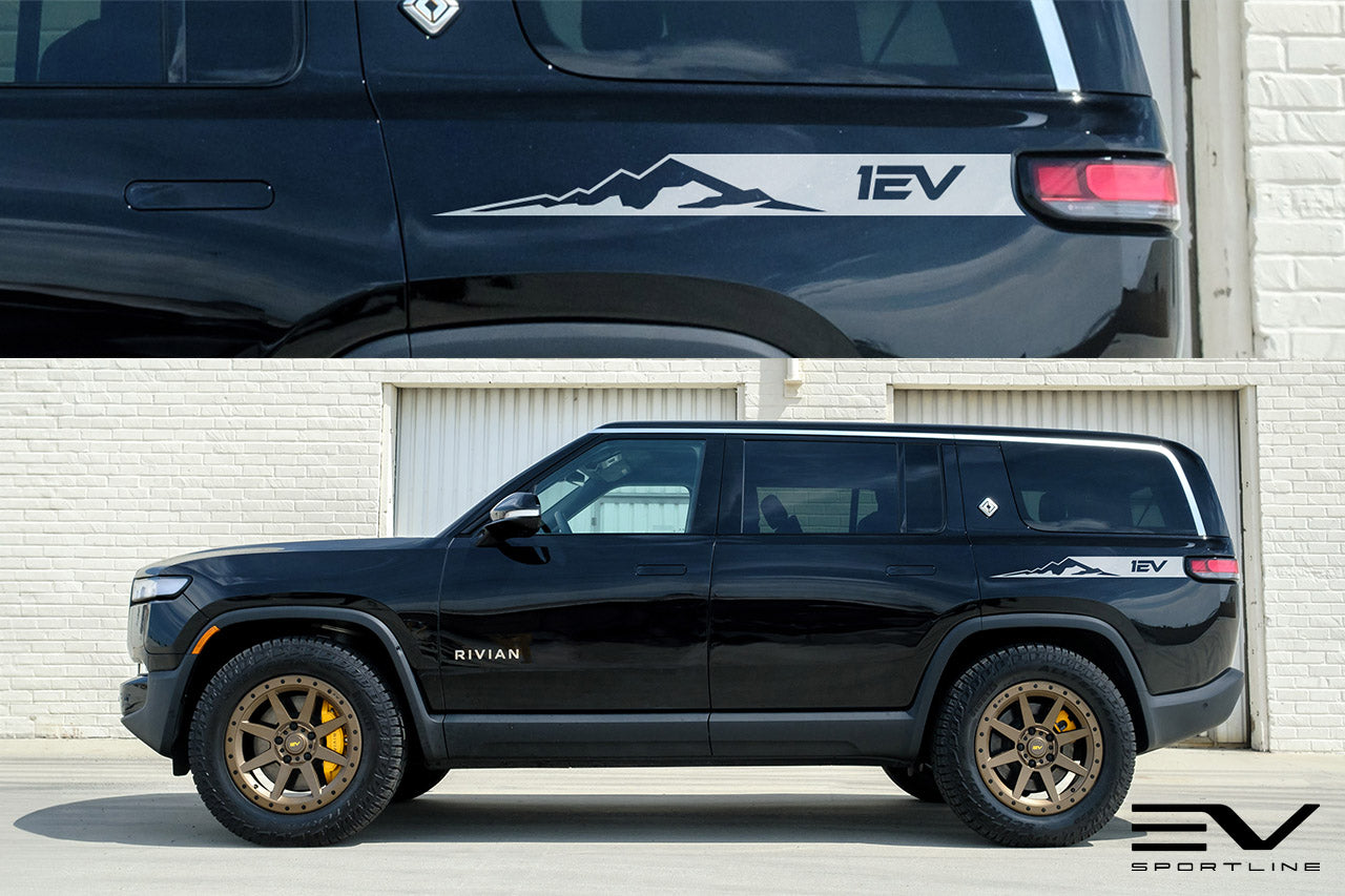 Overland Adventure Bed Side Sport Appearance Graphics Stripe Package for Rivian R1T / R1S