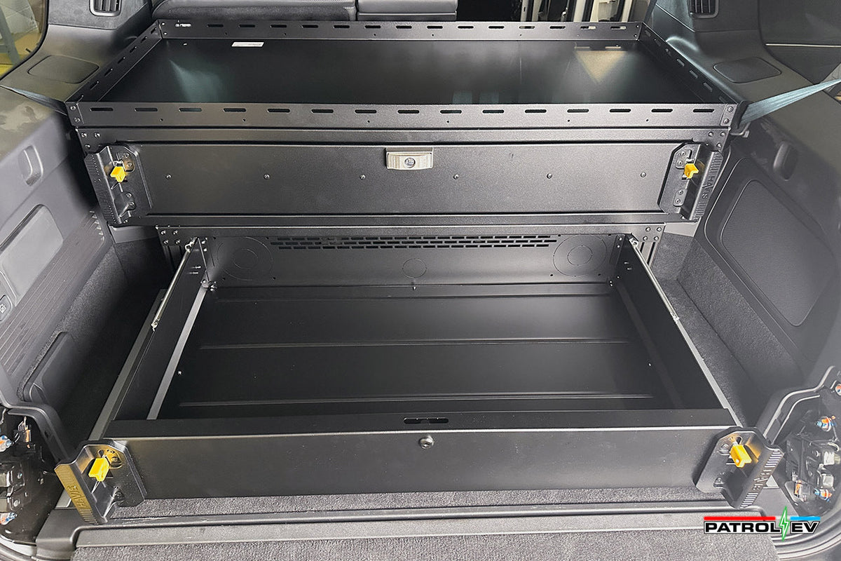 Rivian R1S - Rear Cargo Drawer Storage Command Box - Vehicle Specific Bolt-in