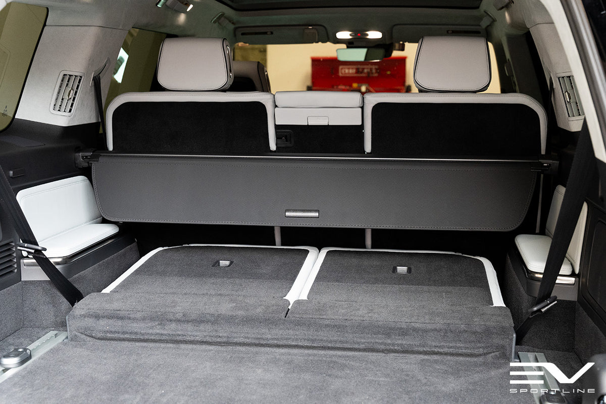Cargo Box Rivian R1s Team 1EV Retractable Privacy Rear Cargo Area Cover for Rivian R1S - EV ...