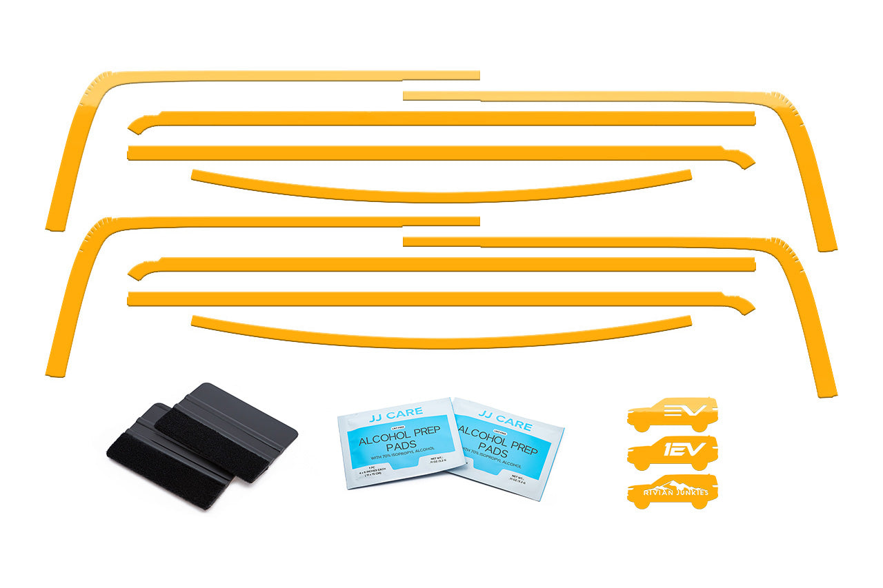 Chrome Delete Black-Out Trim Vinyl Wrap Complete DIY Kit for Rivian R1S