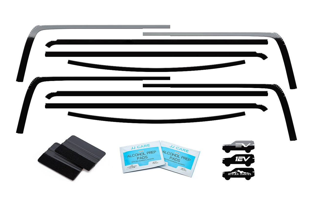 Chrome Delete Black-Out Trim Vinyl Wrap Complete DIY Kit for Rivian R1S
