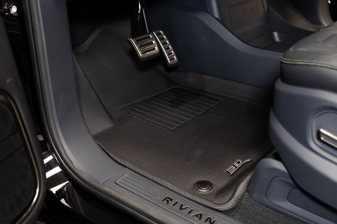 All-Weather Floor & Frunk Mats by 3D MAXpider KAGU Series Custom Fit for Rivian R1T / R1S