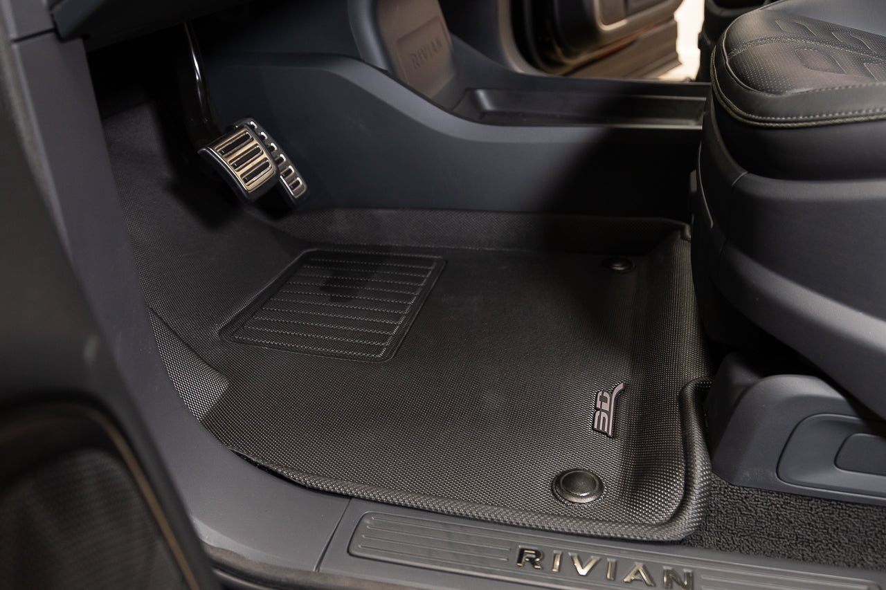 All-Weather Floor & Frunk Mats by 3D MAXpider KAGU Series Custom Fit for Rivian R1T / R1S