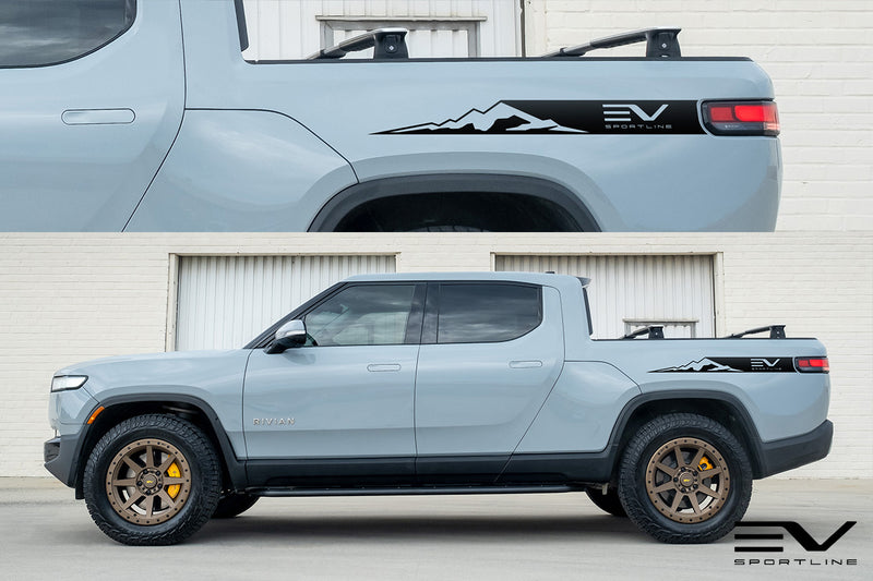 2022 Rivian R1t Graphics Overland Adventure Bed Side Sport Appearance Graphics Stripe Package f ...