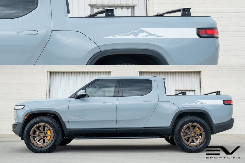 Custom Lettering For Rivian R1t Overland Adventure Bed Side Sport Appearance Graphics Stripe Package f ...