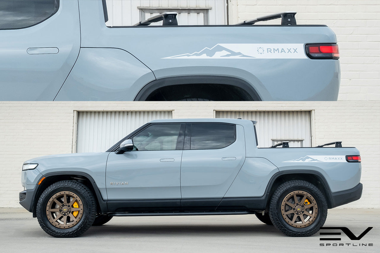 Overland Adventure Bed Side Sport Appearance Graphics Stripe Package for Rivian R1T / R1S