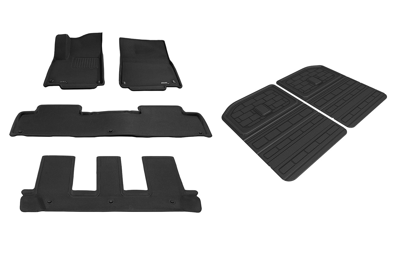 All-Weather Floor & Frunk Mats by 3D MAXpider KAGU Series Custom Fit for Rivian R1T / R1S