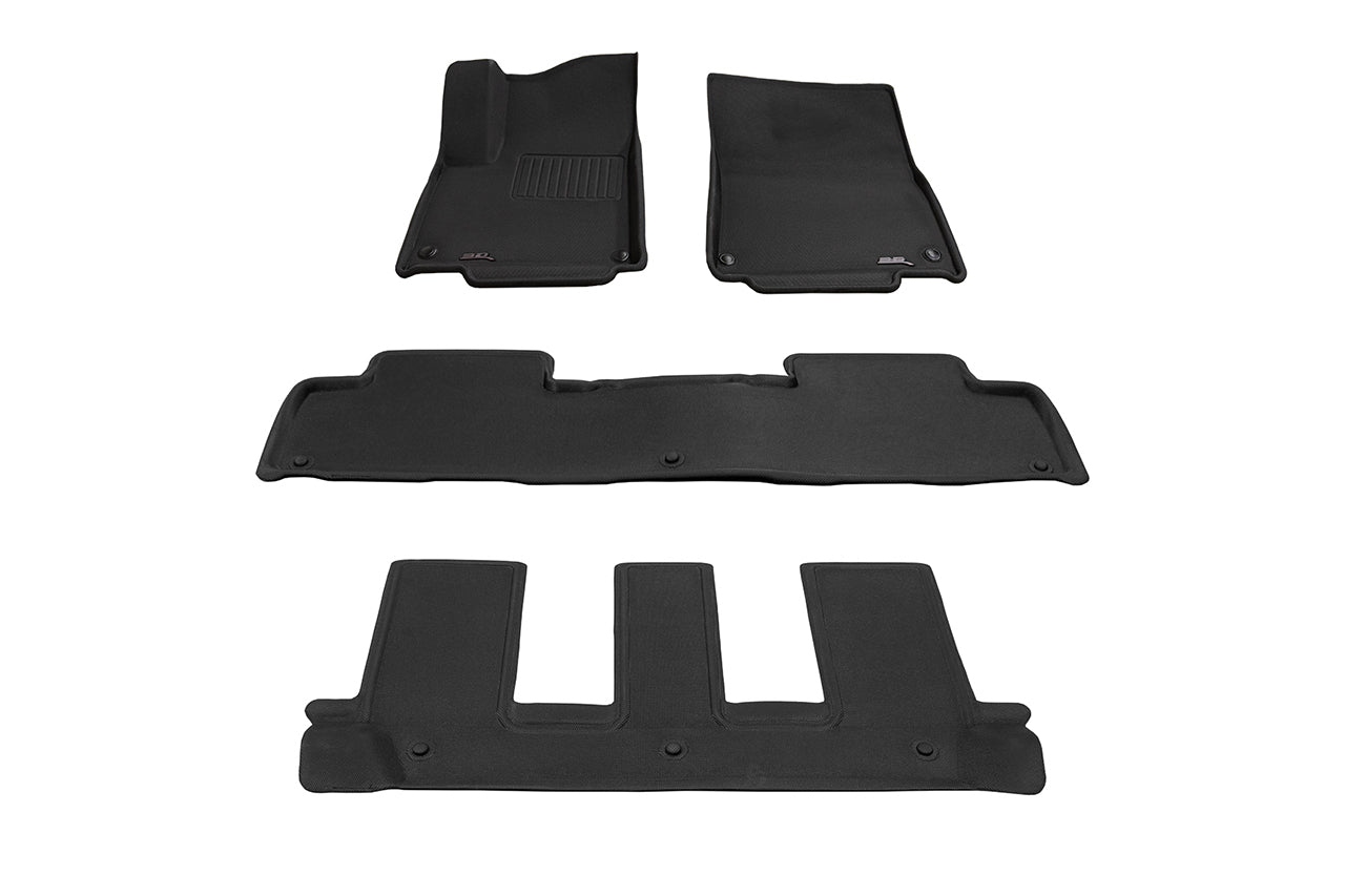 All-Weather Floor & Frunk Mats by 3D MAXpider KAGU Series Custom Fit for Rivian R1T / R1S