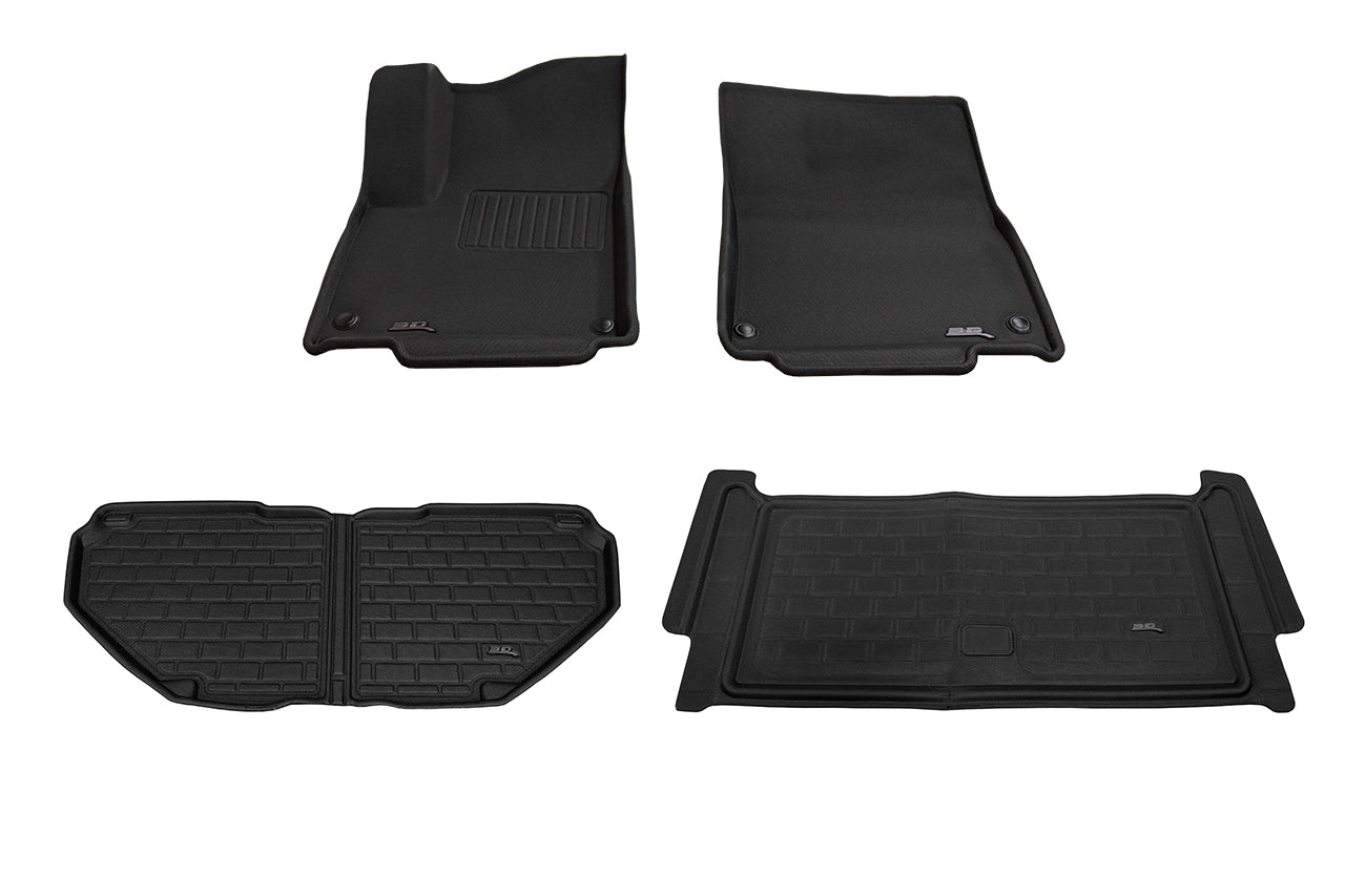 All-Weather Floor & Frunk Mats by 3D MAXpider KAGU Series Custom Fit for Rivian R1T / R1S