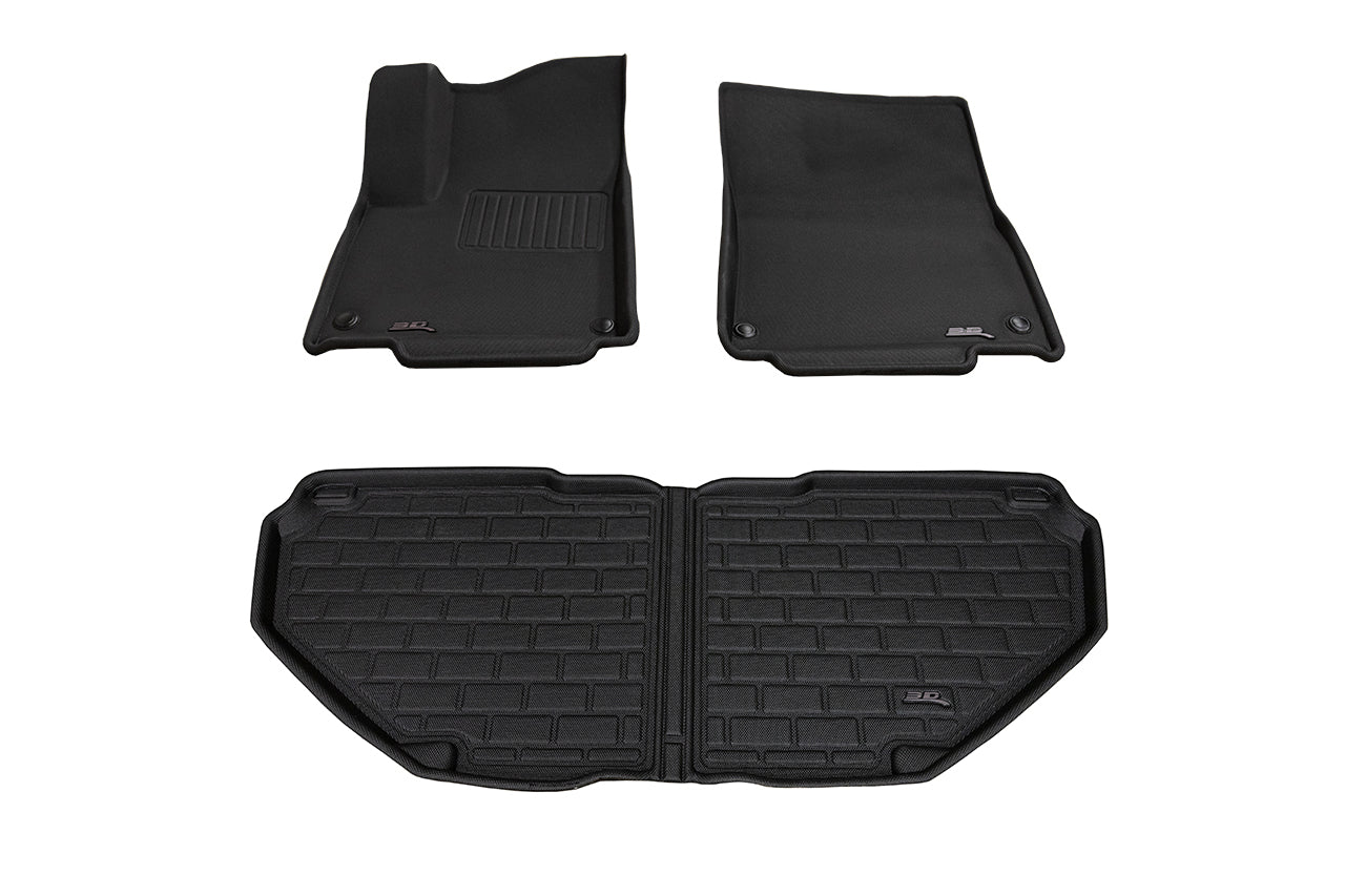 All-Weather Floor & Frunk Mats by 3D MAXpider KAGU Series Custom Fit for Rivian R1T / R1S