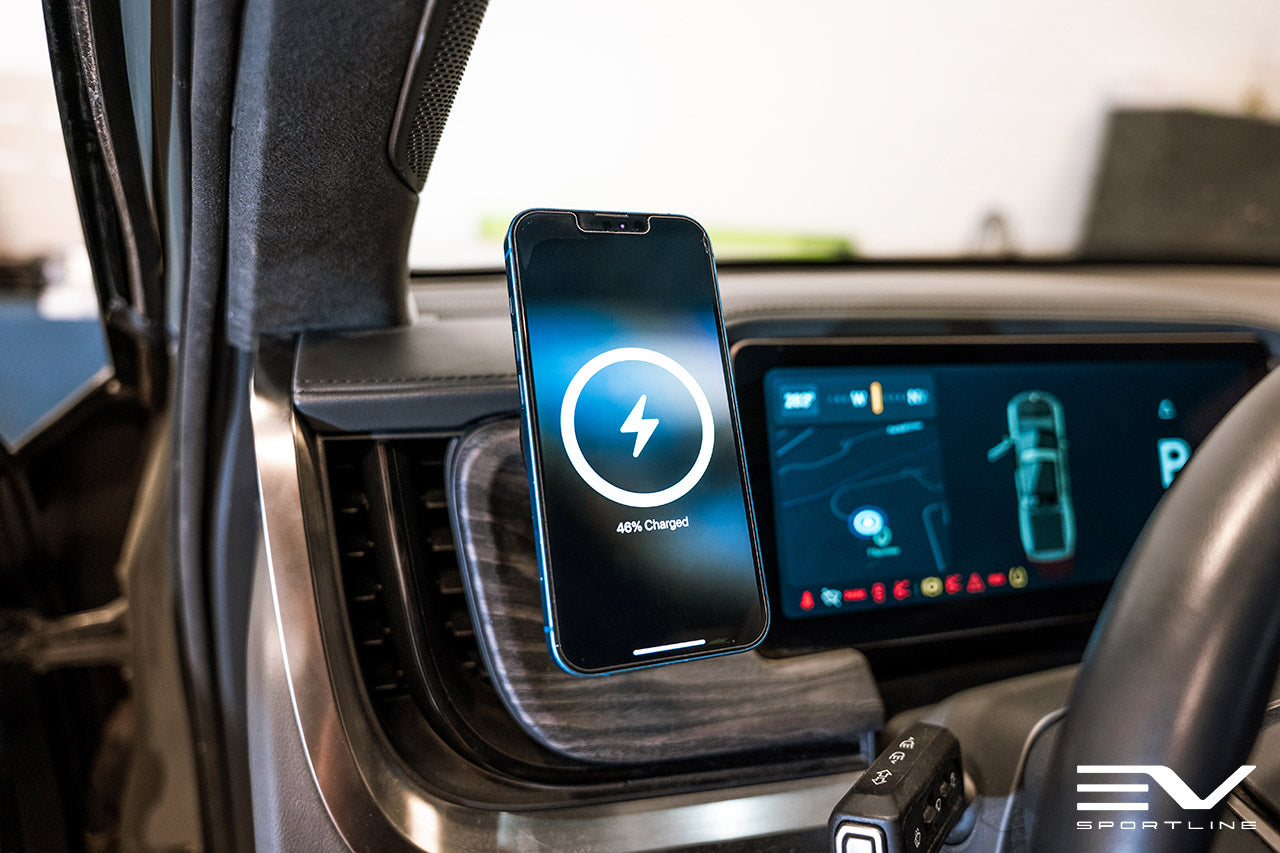 Dashboard Phone Mount with MagSafe Charger & Plug-and-Play Hardwire Kit for Rivian R1T / R1S