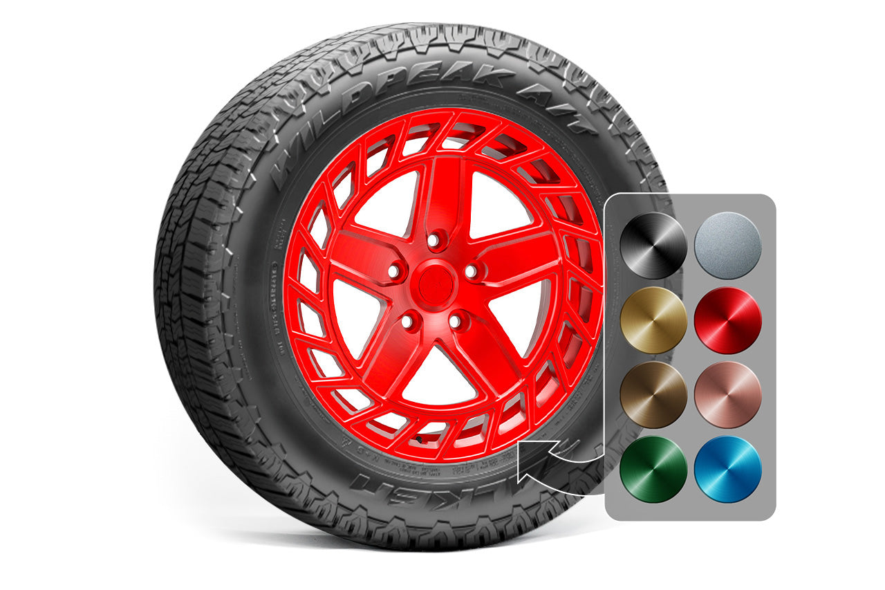 Team 1EV R500 Directional Aero 21" Precision Forged Wheel & Tire Package for Rivian R1T / R1S