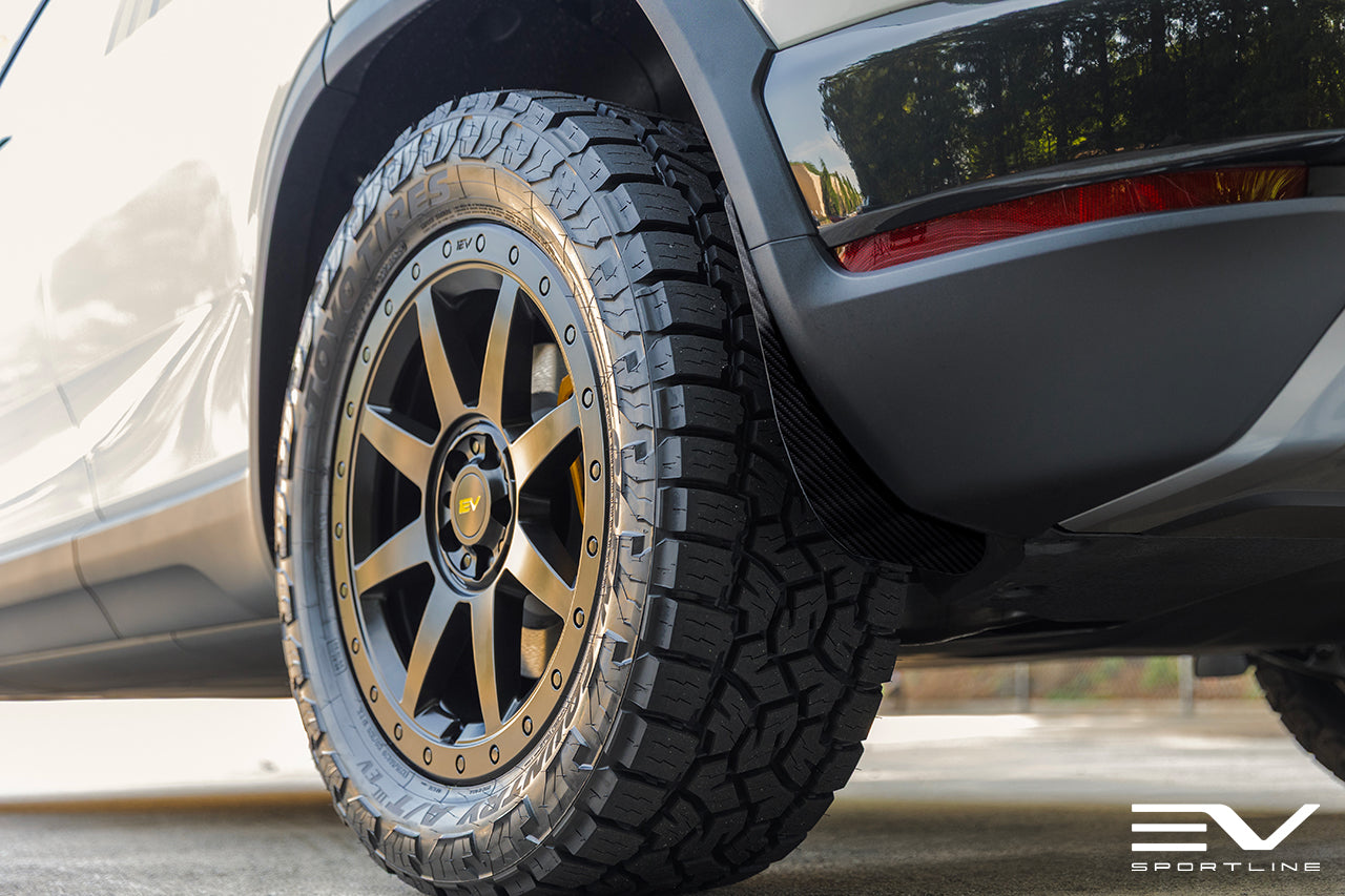 RMaxx Precision Fit Carbon Fiber Mud Flaps for Rivian R2 (Set of 4)