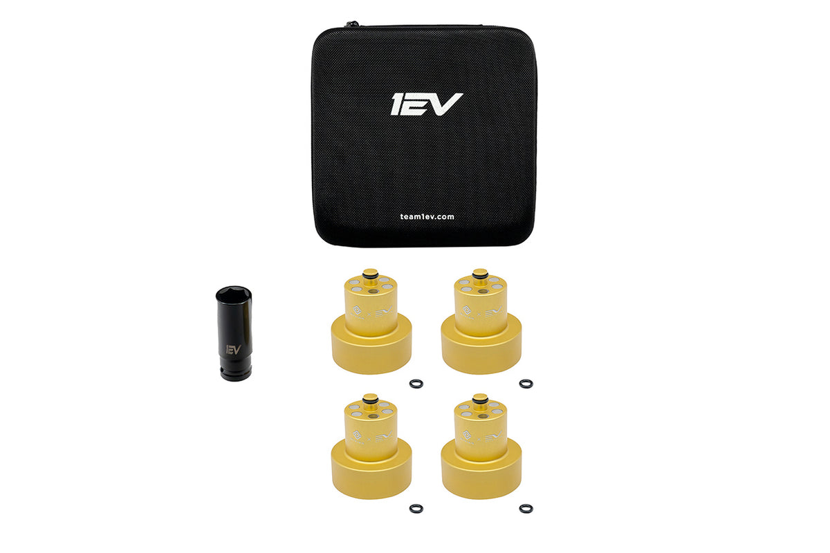 Rivian x EV Sportline R1T / R1S Jack Pad Pucks - Scout Series Billet Aluminum Heavy Duty Lifting Jack Pucks by Team 1EV