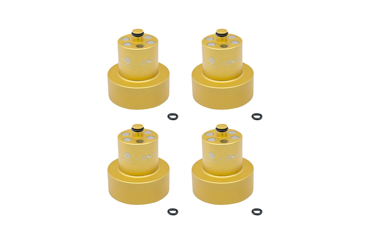 Rivian x EV Sportline R1T / R1S Jack Pad Pucks - Scout Series Billet Aluminum Heavy Duty Lifting Jack Pucks by Team 1EV