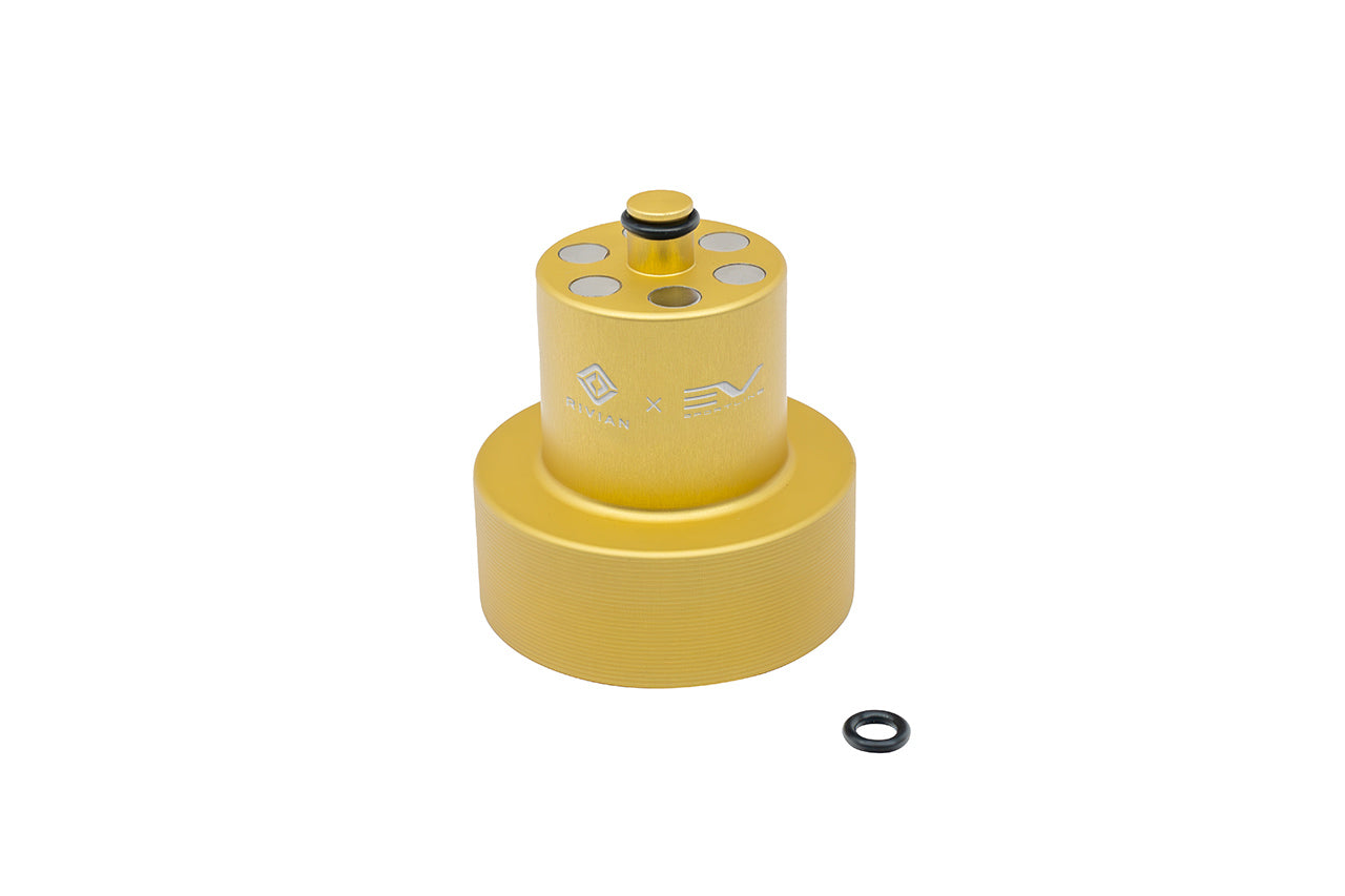 Rivian x EV Sportline R1T / R1S Jack Pad Pucks - Scout Series Billet Aluminum Heavy Duty Lifting Jack Pucks by Team 1EV