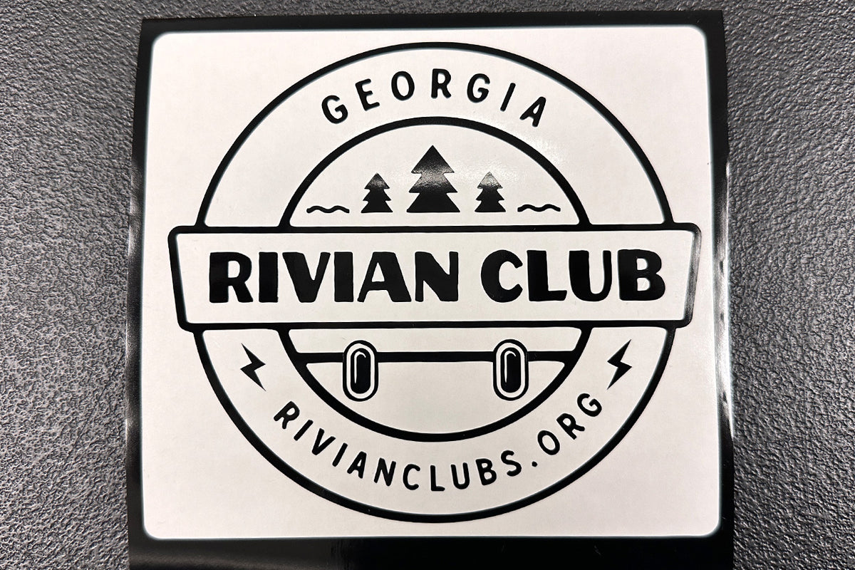 Rivian Clubs of America - Chapter Window Sign - 5&quot; Transfer Cut Vinyl