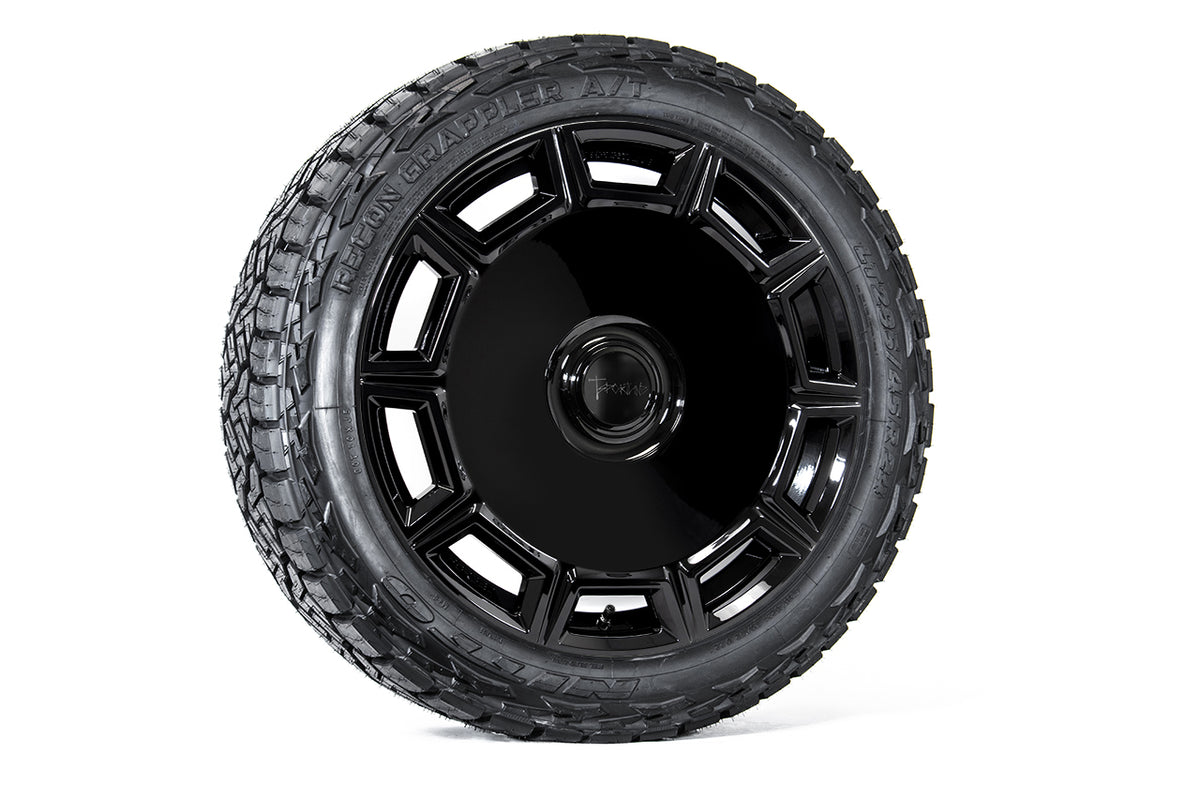 CS10 24&quot; Chevrolet Silverado EV Fully Forged Monoblock Wheel and Tire Package (Set of 4)