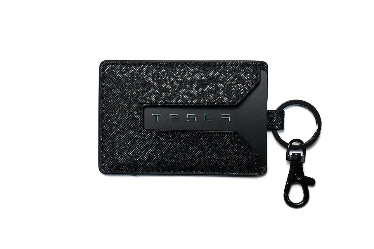 Tesla Model S 3 X Y Cybertruck Color Matched Leather Key Card Holder