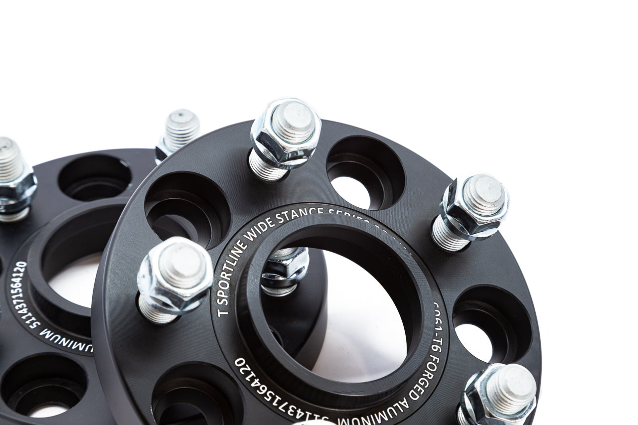 Tesla Model S / X Hub-Centric Forged Wheel Spacers - Black Anodized CNC Aluminum