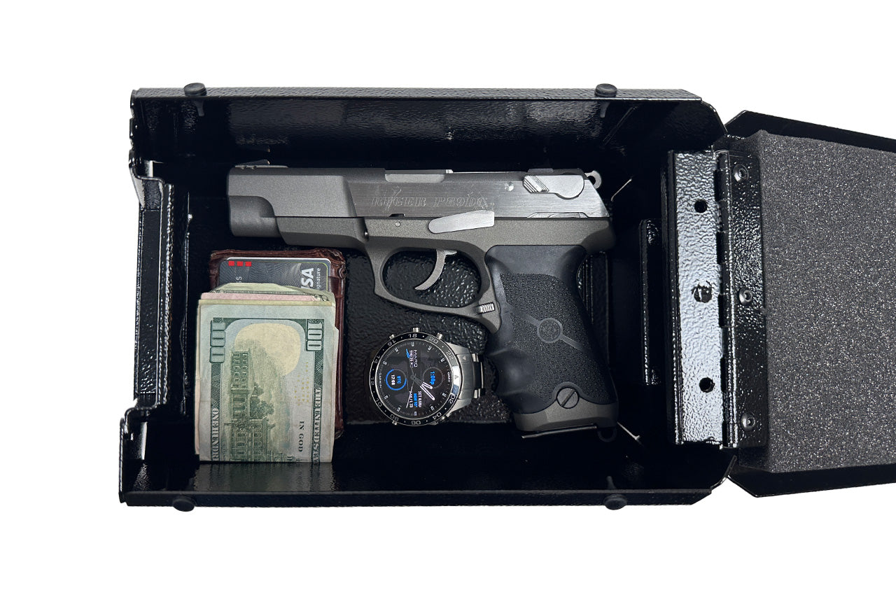 Team 1EV Camp Speaker Replacement Locking Gun & Valuables Steel Vault Box for Rivian R1T / R1S