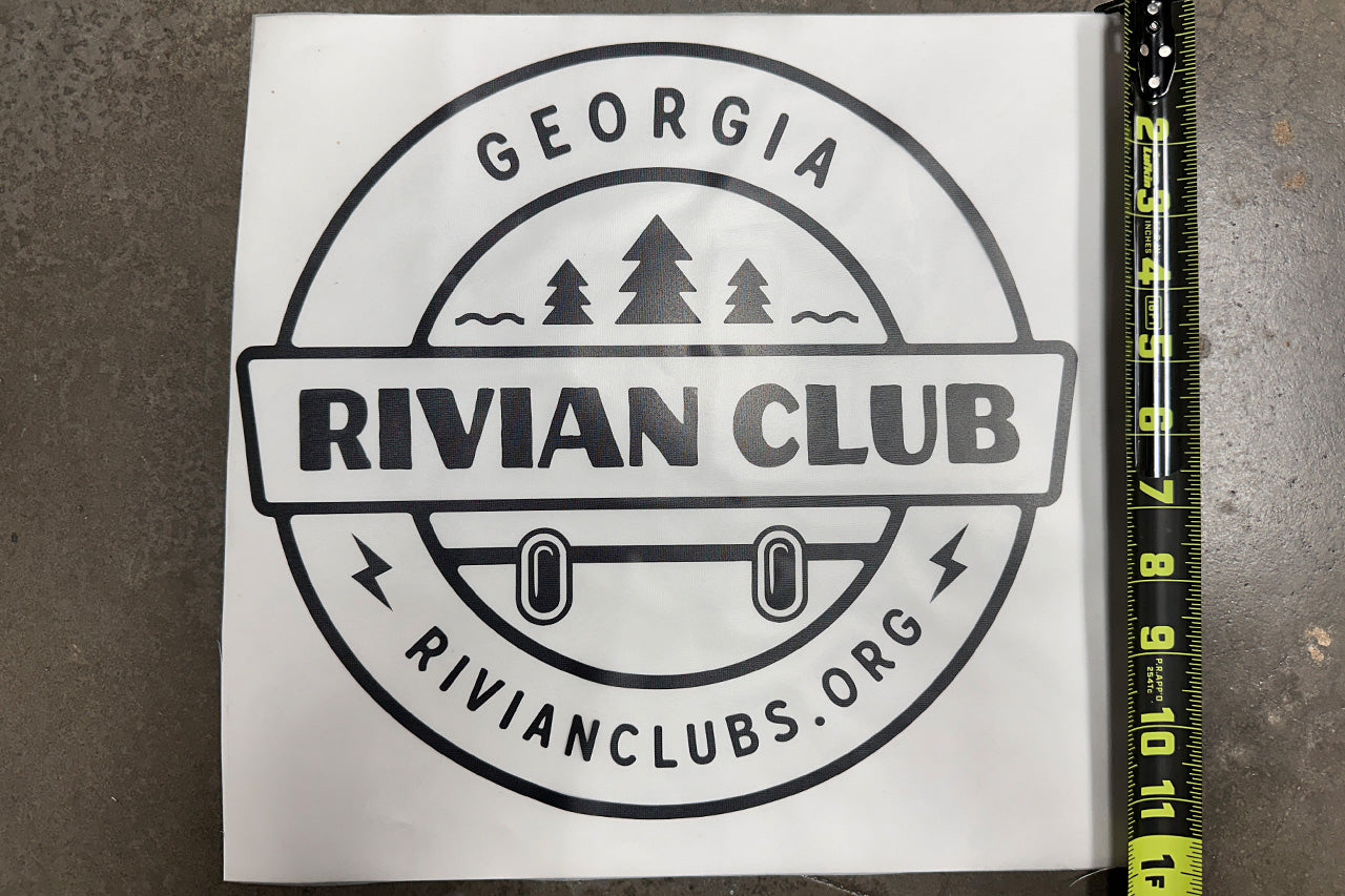 Rivian Clubs of America - Chapter Window Sign - 12" Transfer Cut Vinyl