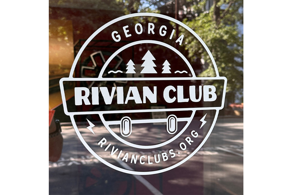 Rivian Clubs of America - Chapter Window Sign - 12&quot; Transfer Cut Vinyl