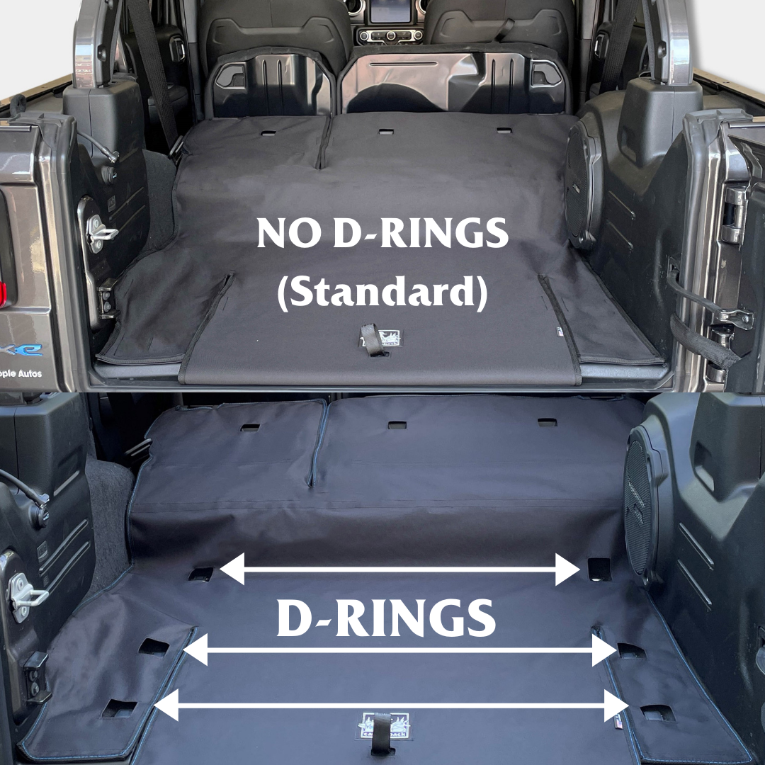 Rear Cargo and Back Seat Down Canvasback Liner and Surface Covers for 2024-Present Jeep Wrangler 4xe Hybrid